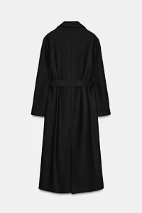 LONG BELTED WOOL COAT