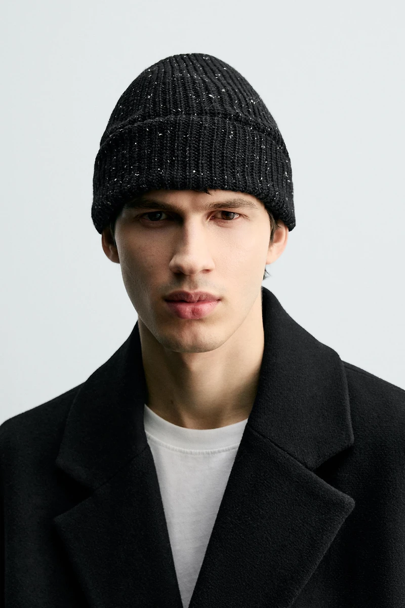 TEXTURED KNIT BEANIE