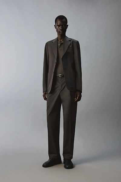 RELAXED FIT COTTON BLEND SUIT JACKET