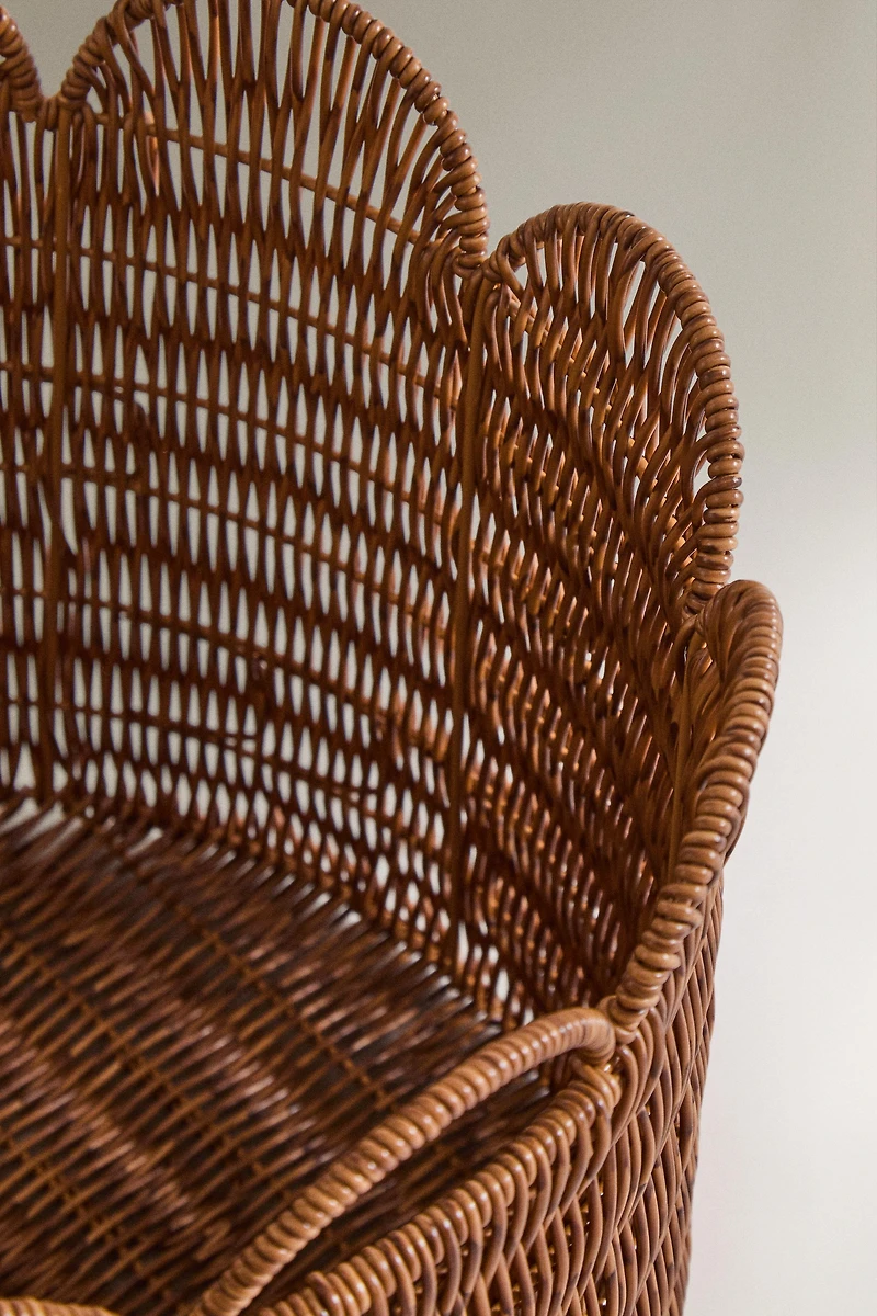 PANIER ROND ONDULÉ PLASTIQUE RECYCLÉ