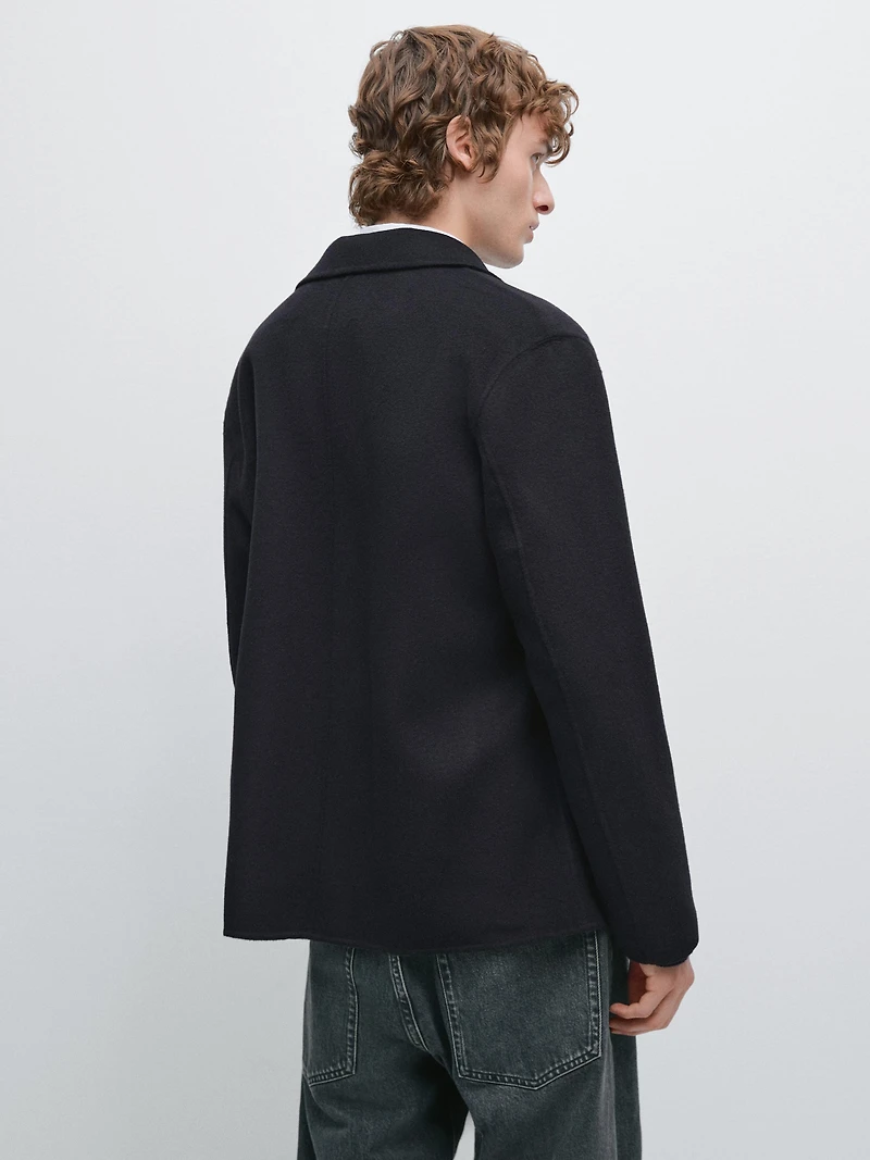 Wool overshirt with double pockets