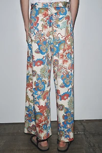 ZW COLLECTION FLORAL MINI FLARE PANTS