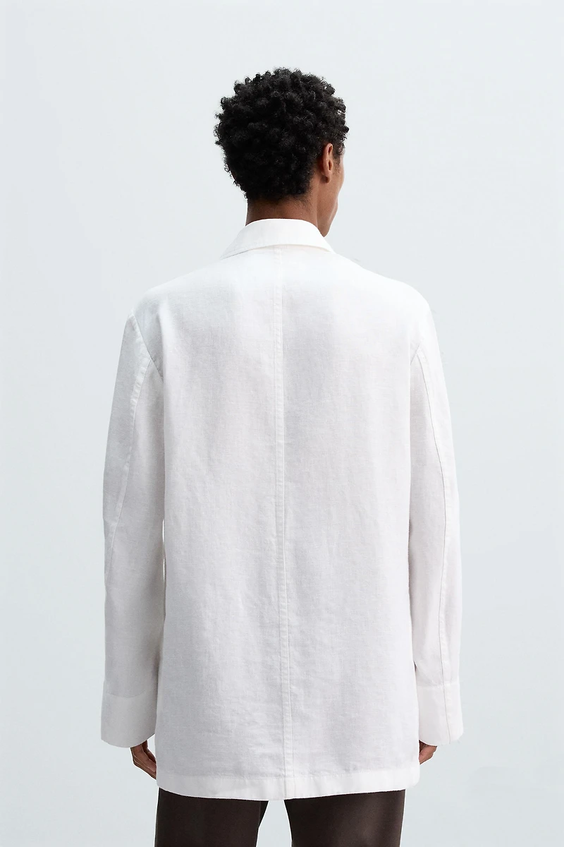 RELAXED FIT LINEN BLAZER