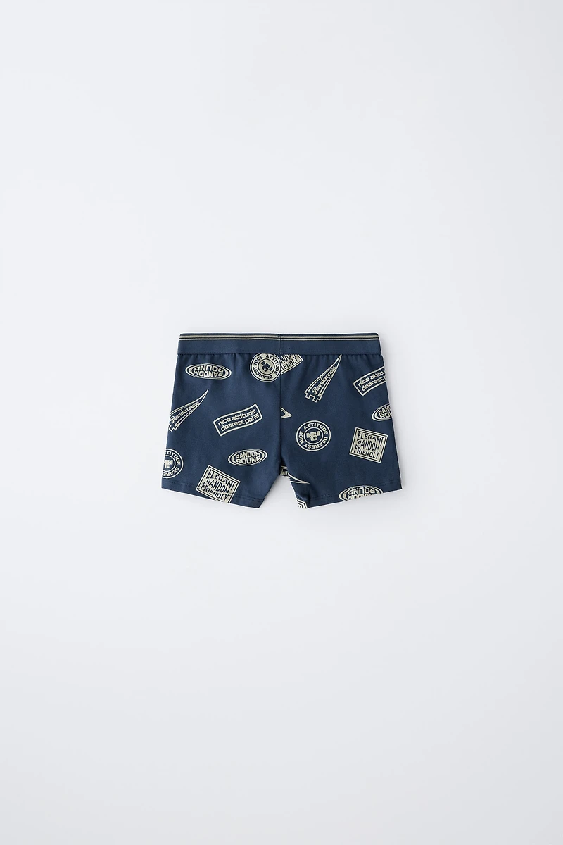 AGES 6-14/ FIVE-PACK OF PRINTED BOXERS