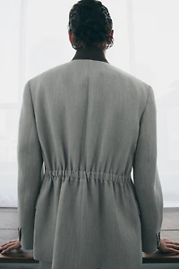 CONTRAST COLLAR BLAZER ZW COLLECTION