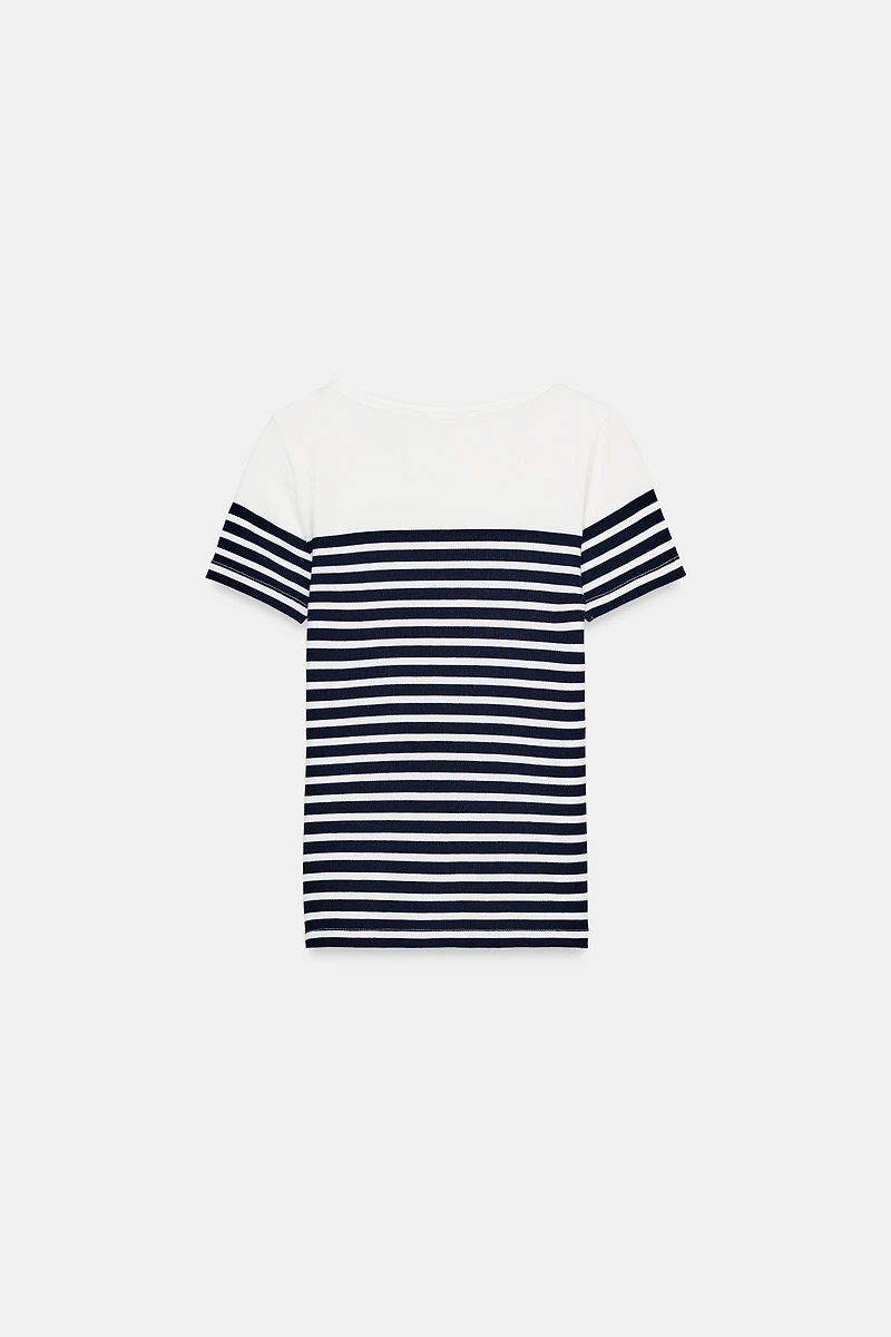 SHORT SLEEVE STRIPED T-SHIRT