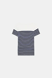 SHORT SLEEVE STRIPED T-SHIRT