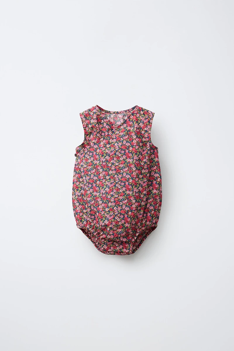 FLORAL PRINT ROMPER MADE WITH LIBERTY FABRIC