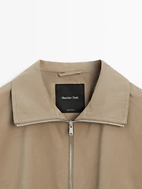 Cotton blend bomber jacket