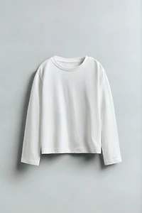 T-SHIRT À MANCHES LONGUES UNI