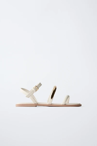 METALLIC STRAP SANDALS