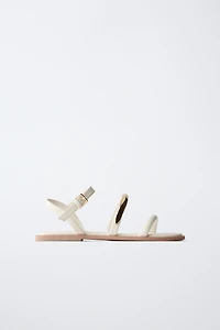 METALLIC STRAP SANDALS