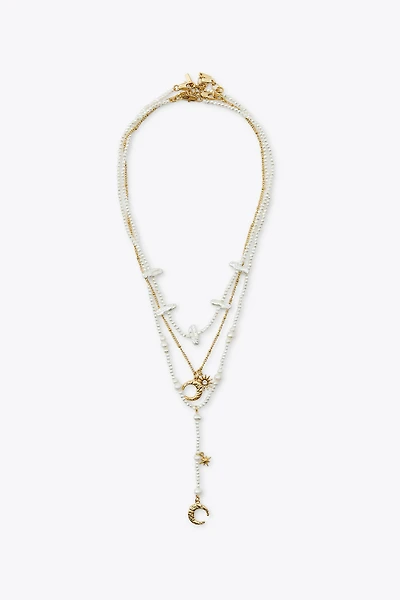 3-PACK PEARL SUN MOON NECKLACES