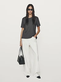 100% cotton interlock crew neck T-shirt