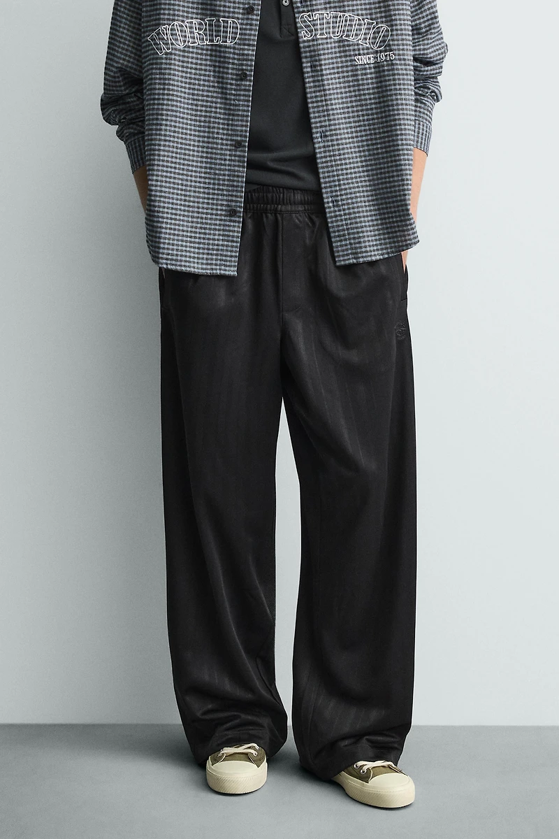 STRIPED JACQUARD JOGGING PANTS