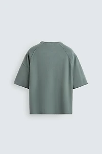 KNIT SPRAY PRINT T-SHIRT