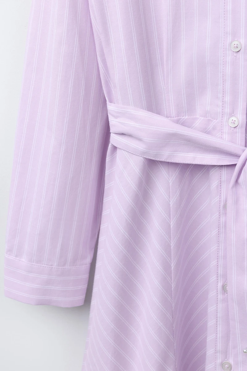 STRIPED SHIRT DRESS