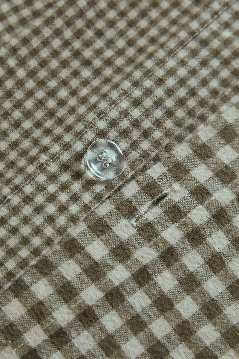 CHILDREN'S GINGHAM FLANNEL DUVET COVER