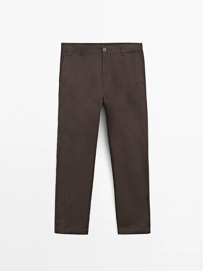 Pantalon large en coton