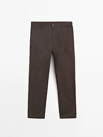 Pantalon large 100 % coton