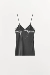 POINTELLE LACE TOP