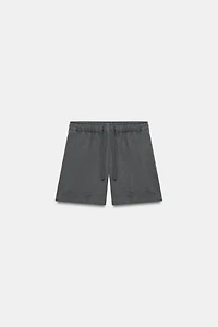 100% COTTON ELASTIC WAIST SHORTS