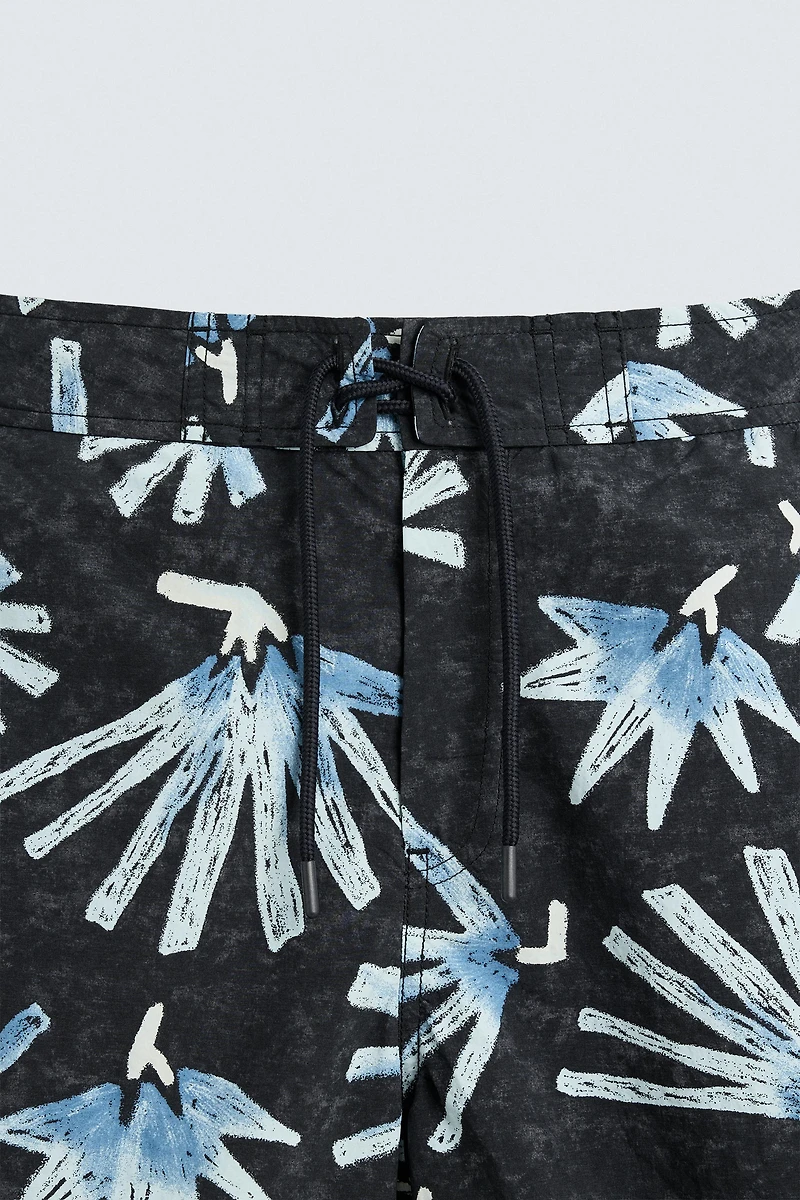 MAILLOT DE BAIN LONG À IMPRIMÉ FLORAL