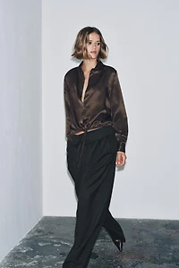ZW COLLECTION SATIN EFFECT BLOUSE WITH TIES
