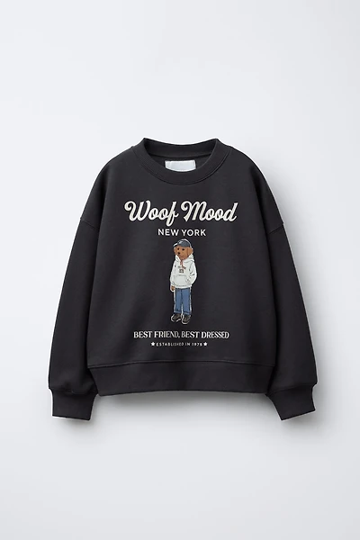 DOG PRINT SWEATSHIRT