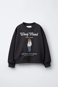 DOG PRINT SWEATSHIRT