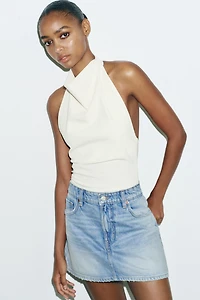 JUPE-CULOTTE EN JEAN TRF