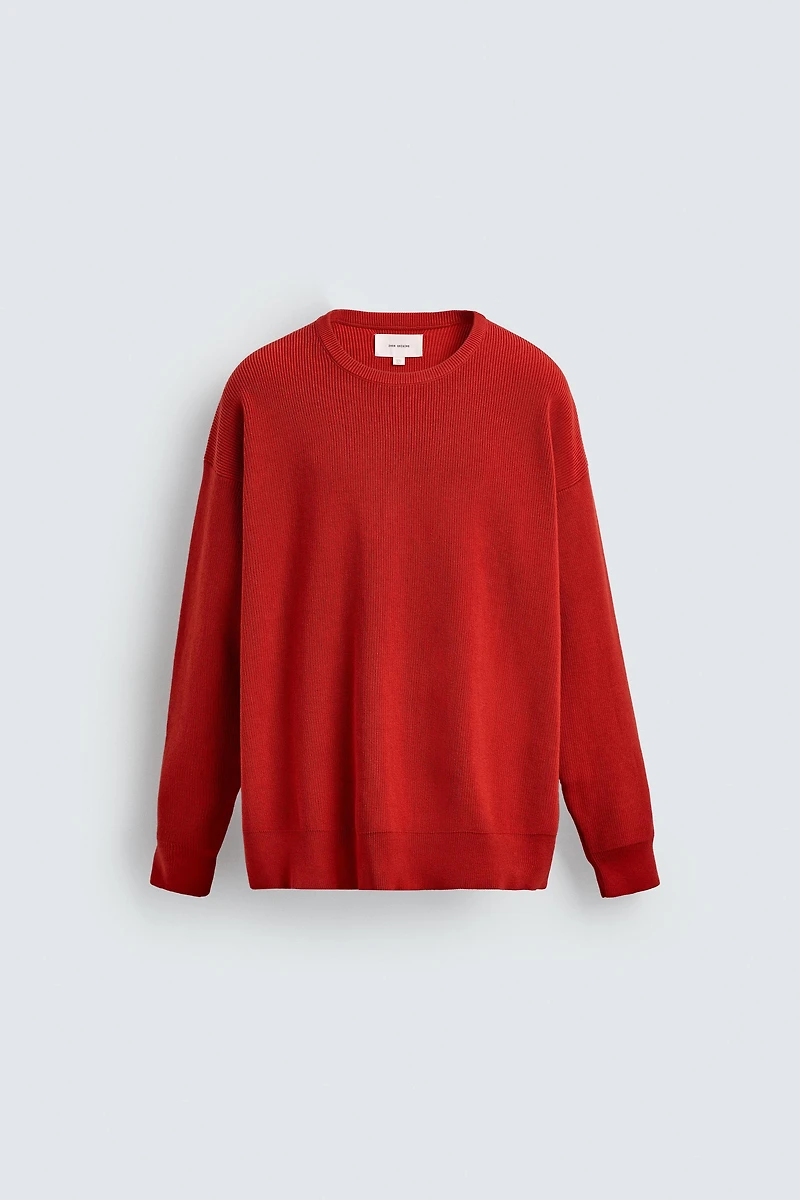 TEXTURED COTTON SWEATER