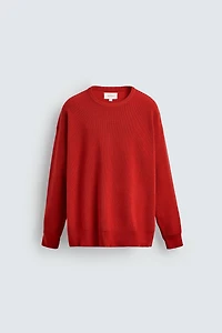 TEXTURED COTTON SWEATER