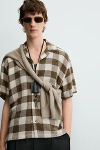 CHEMISE STRUCTURÉE À CARREAUX