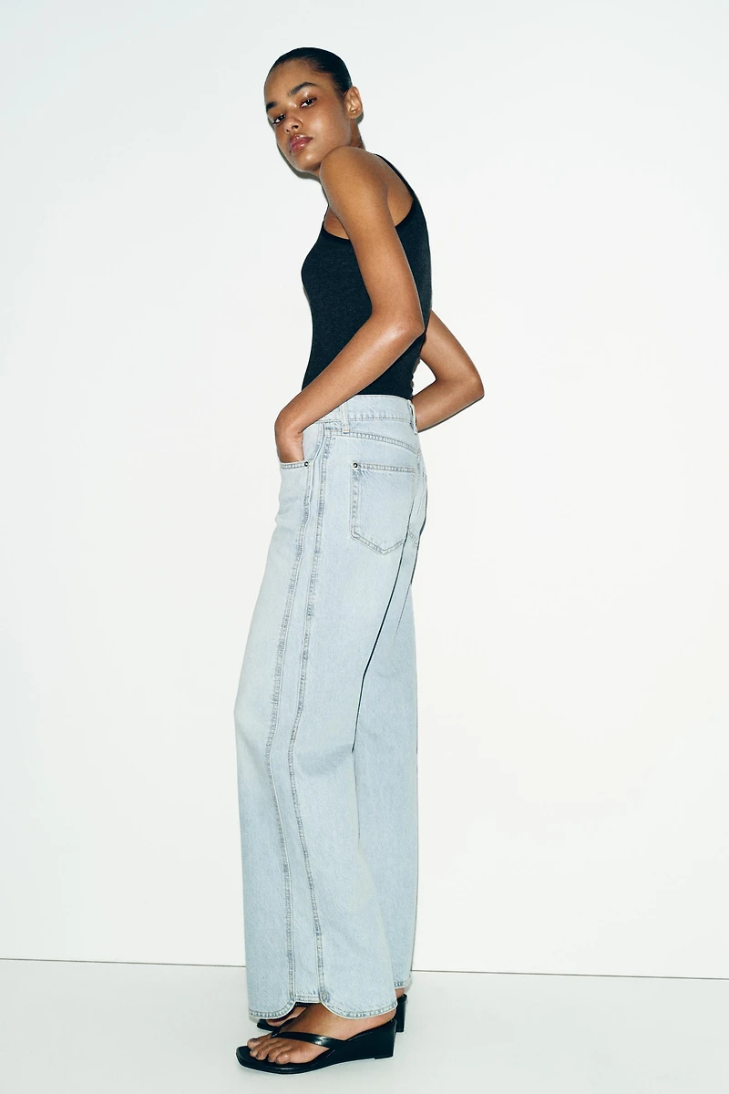 Z1975 LOW RISE STRAIGHT LEG JEANS WITH SEAM DETAIL