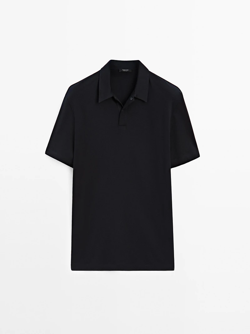Polo à manches courtes et patte pressionnée