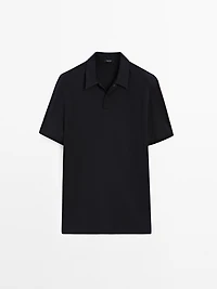 Polo à manches courtes et patte pressionnée