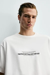 COMBINATION EMBROIDERY BOXY FIT T-SHIRT