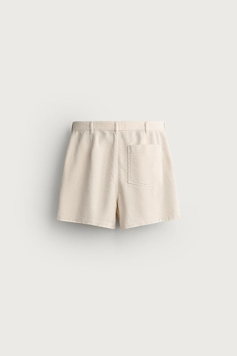 REGULAR FIT CORDUROY SHORTS