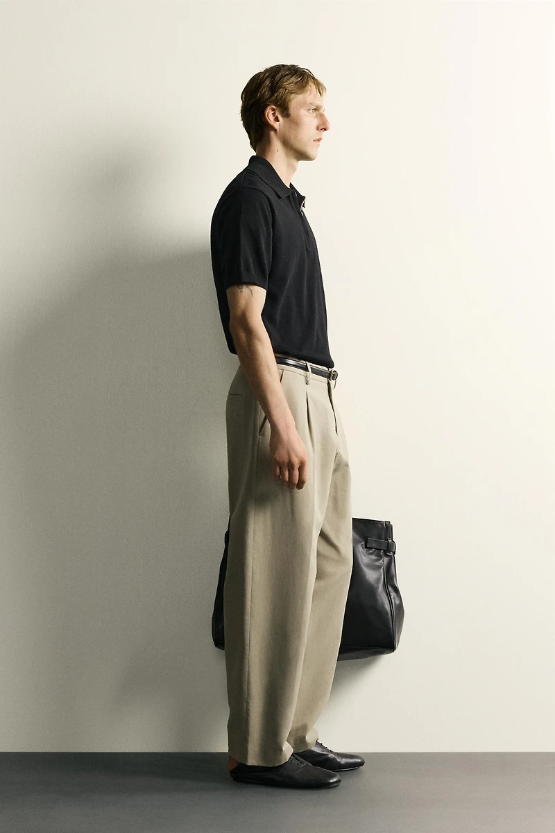KNIT QUARTER-ZIP POLO SHIRT