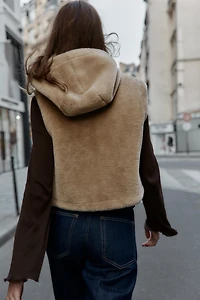 SHEARLING TOGGLE VEST