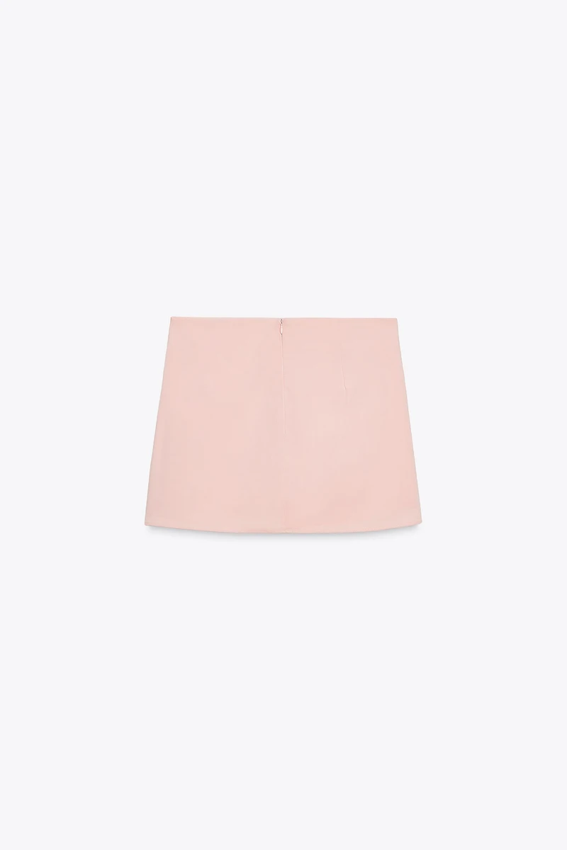 PLEATED WRAP SKORT