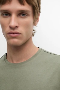 Cotton blend short sleeve T-shirt