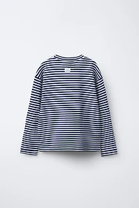 STRIPED LABEL T-SHIRT