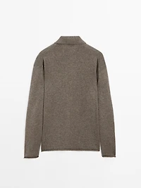 Cotton blend knit cardigan
