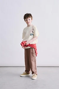 COMBINATION TEXTURE PANTS