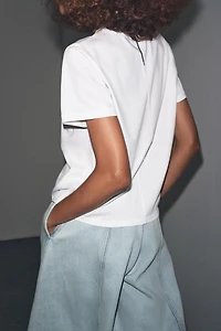 T-SHIRT EN COTON MERCERISÉ