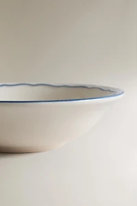 WAVY RIM EARTHENWARE BOWL