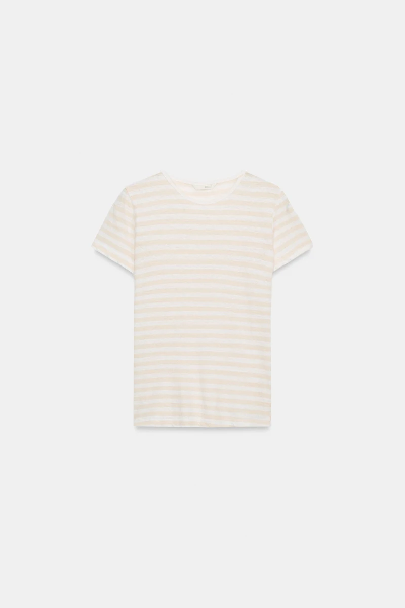LINEN BLEND SHORT SLEEVE T-SHIRT