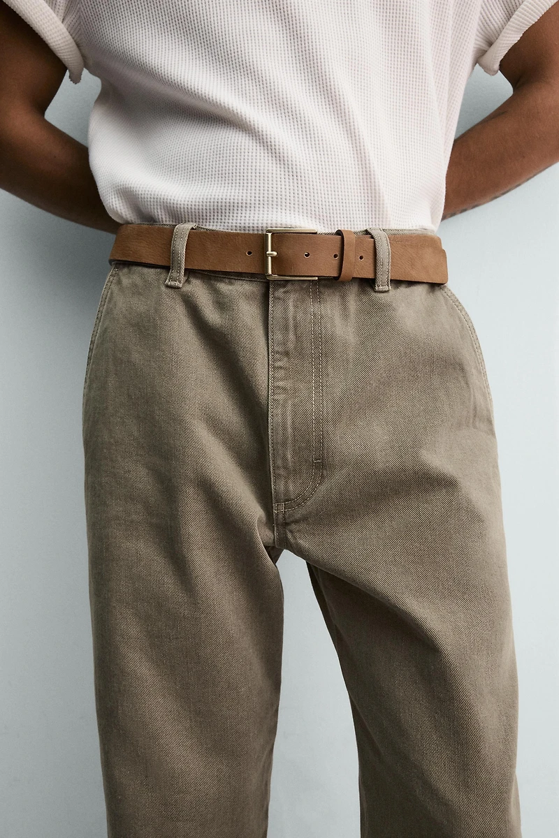 EMBOSSED LEATHER BELT